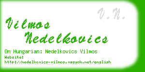 vilmos nedelkovics business card